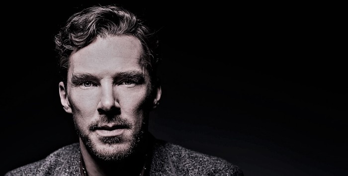 A close-up portrait photo of British actor Benedict Cumberbatch
